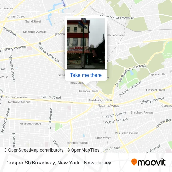 Cooper St/Broadway map