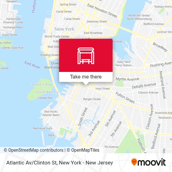 Atlantic Av/Clinton St map