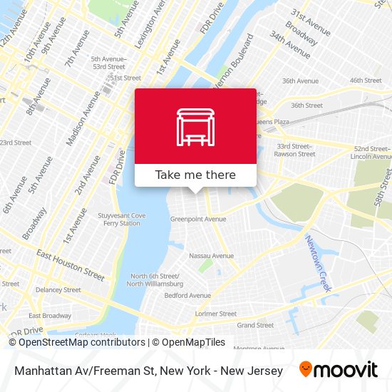Mapa de Manhattan Av/Freeman St