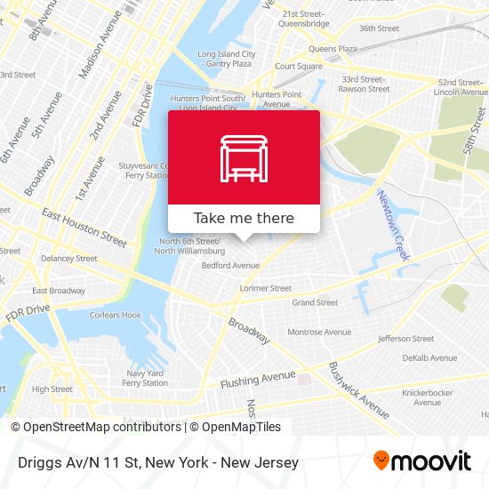 Mapa de Driggs Av/N 11 St