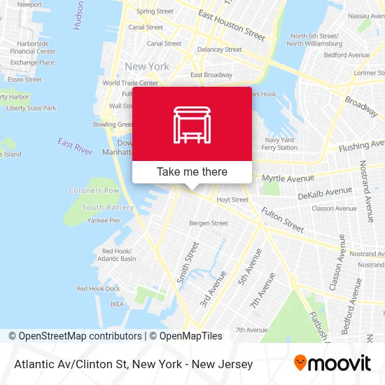 Atlantic Av/Clinton St map