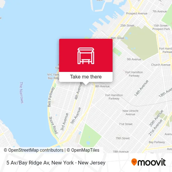 5 Av/Bay Ridge Av map