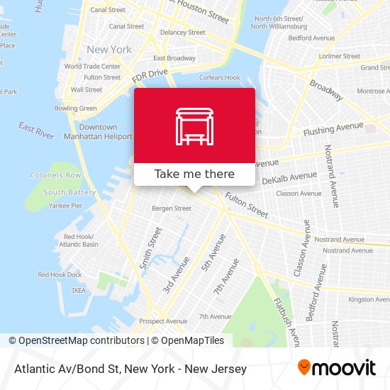 Atlantic Av/Bond St map