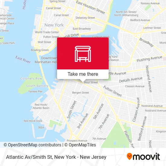 Atlantic Av/Smith St map