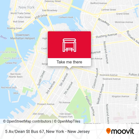 5 Av/Dean St Bus 67 map
