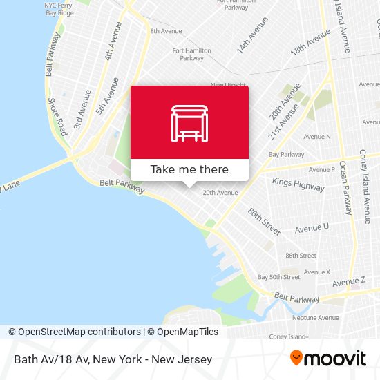 Mapa de Bath Av/18 Av