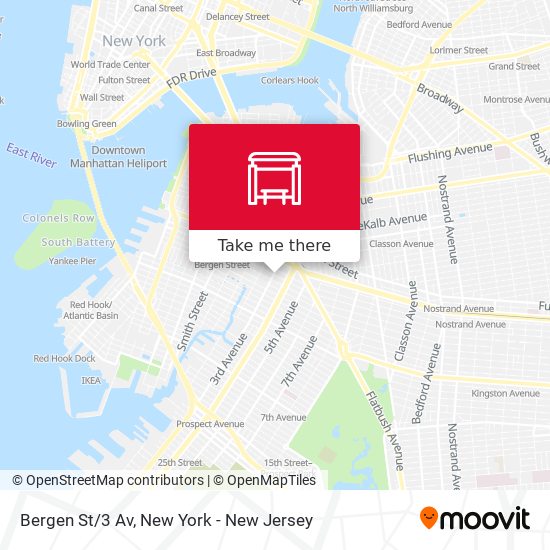 Bergen St/3 Av map