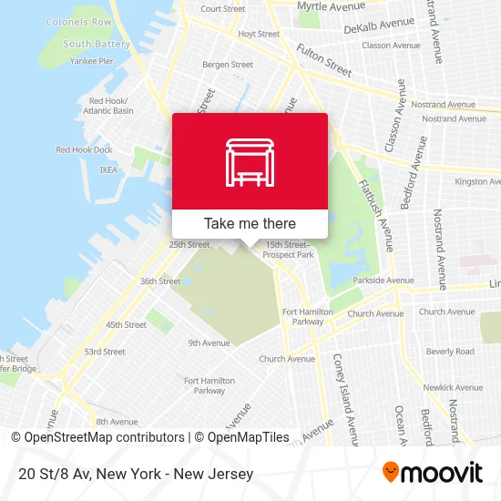 20 St/8 Av map