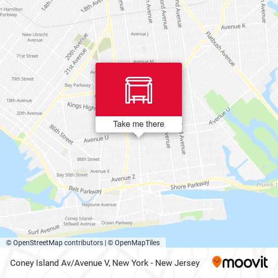 Mapa de Coney Island Av/Avenue V