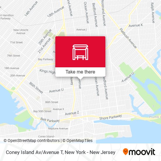 Mapa de Coney Island Av/Avenue T