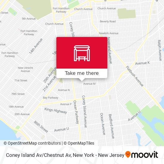 Mapa de Coney Island Av/Chestnut Av