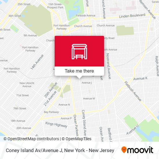 Mapa de Coney Island Av/Avenue J