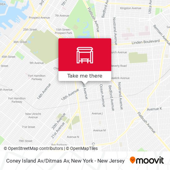 Coney Island Av/Ditmas Av map