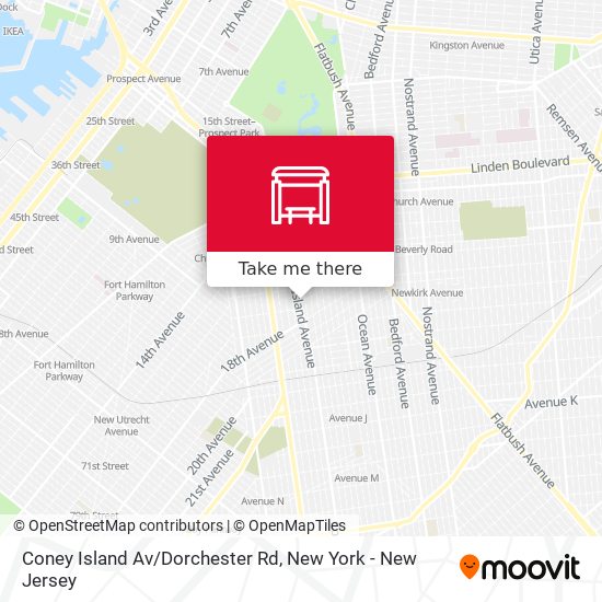Coney Island Av/Dorchester Rd map