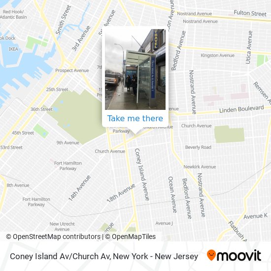 Coney Island Av/Church Av map