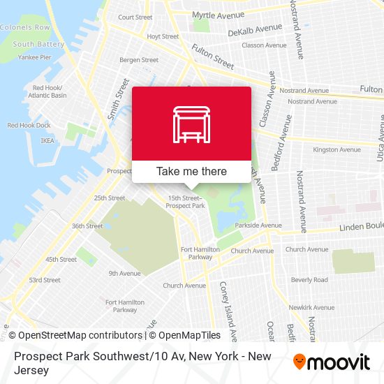 Mapa de Prospect Park Southwest/10 Av