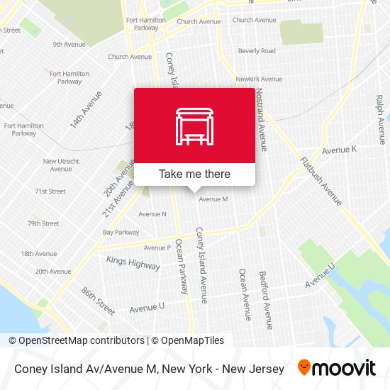 Mapa de Coney Island Av/Avenue M