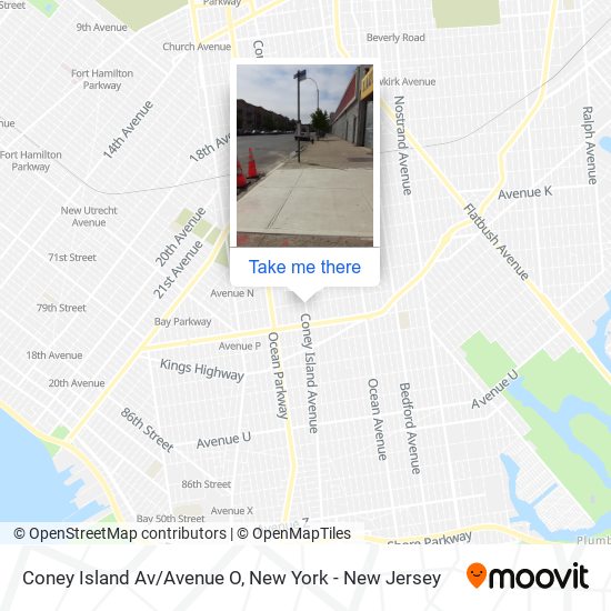 Mapa de Coney Island Av/Avenue O