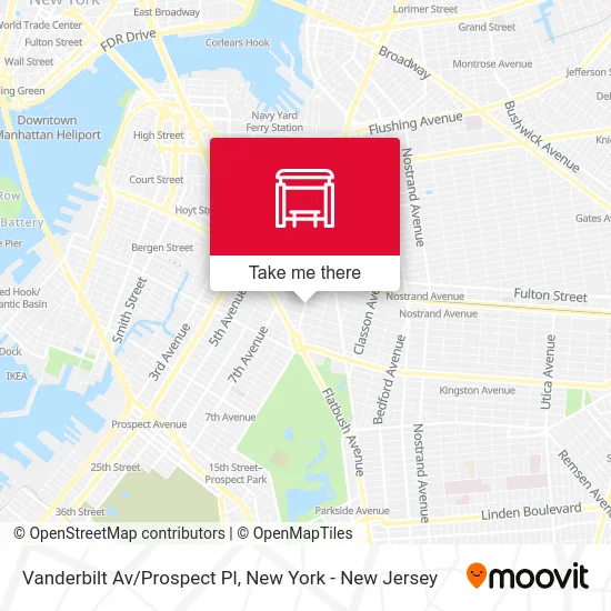 Vanderbilt Av/Prospect Pl map