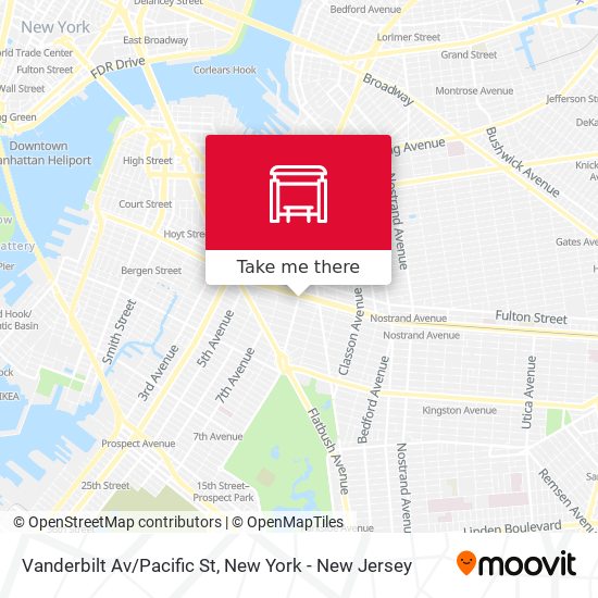 Mapa de Vanderbilt Av/Pacific St
