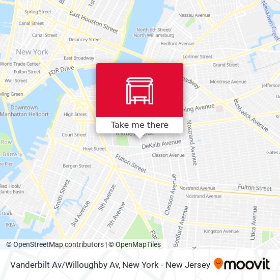 Mapa de Vanderbilt Av/Willoughby Av