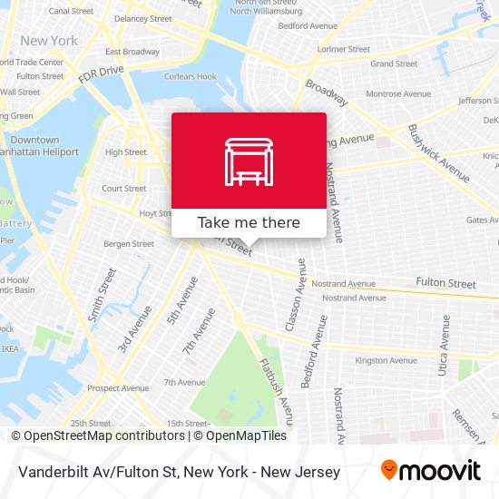 Mapa de Vanderbilt Av/Fulton St