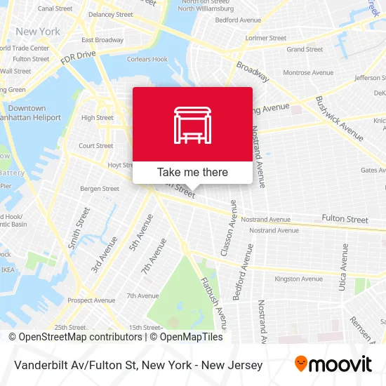 Vanderbilt Av/Fulton St map