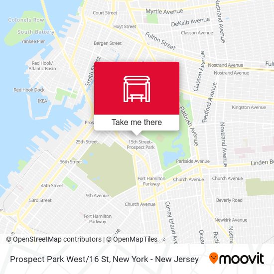 Mapa de Prospect Park West/16 St