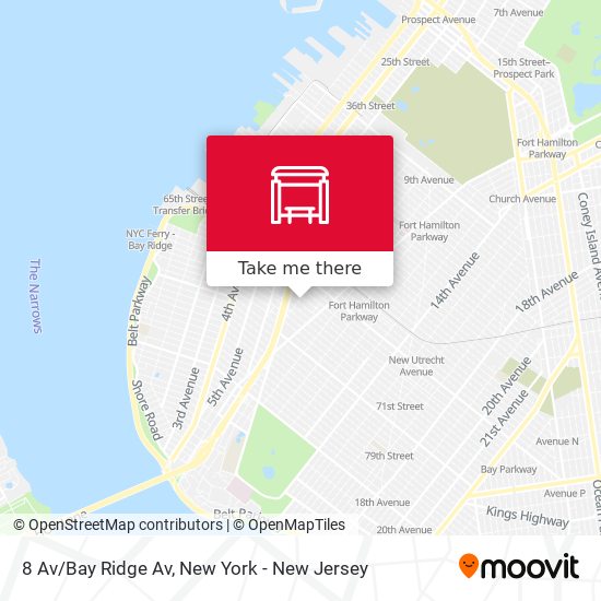 8 Av/Bay Ridge Av map