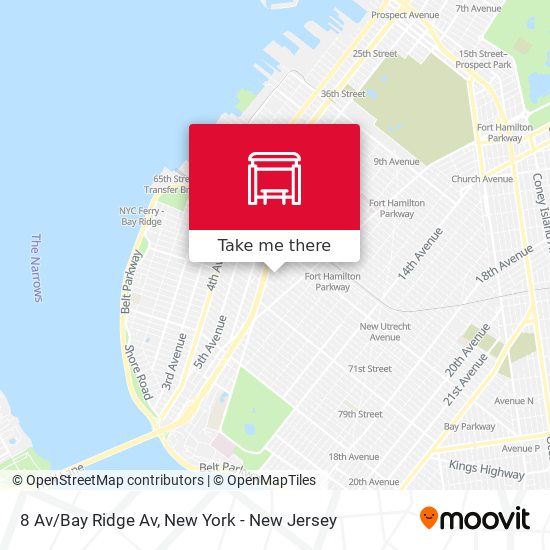 8 Av/Bay Ridge Av map