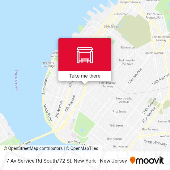 7 Av Service Rd South/72 St map
