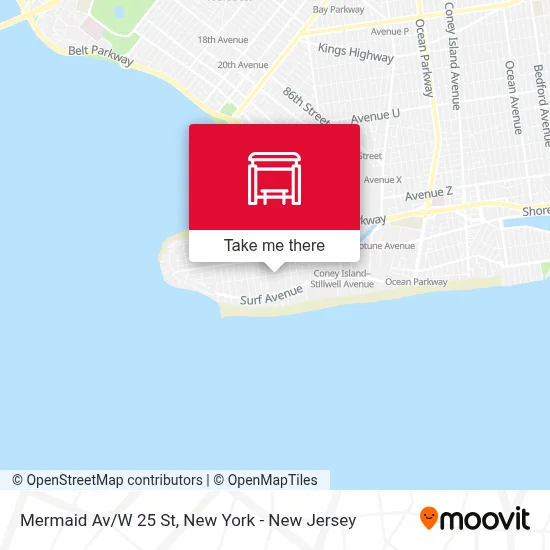 Mermaid Av/W 25 St map