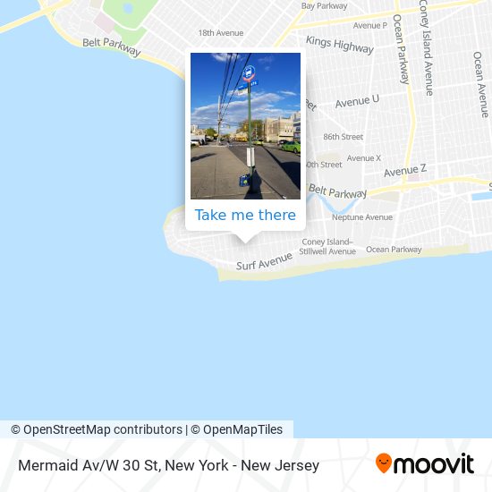 Mermaid Av/W 30 St map
