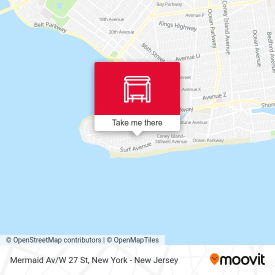 Mermaid Av/W 27 St map