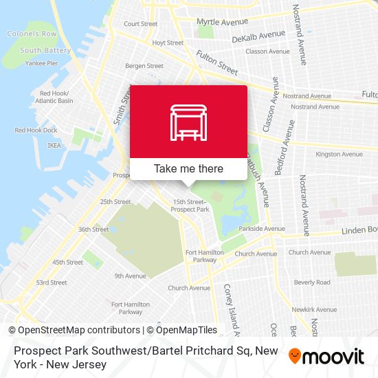 Prospect Park Southwest / Bartel Pritchard Sq map