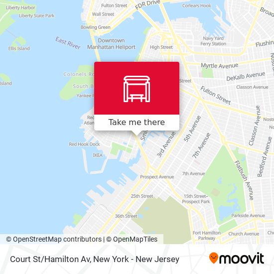 Court St/Hamilton Av map