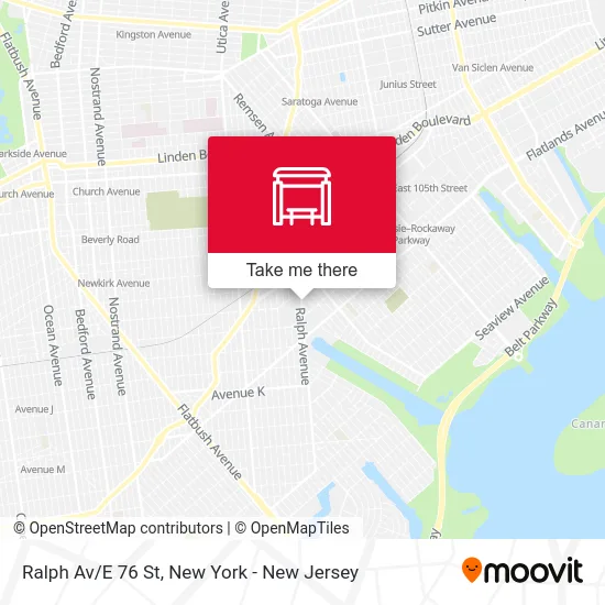 Ralph Av/E 76 St map