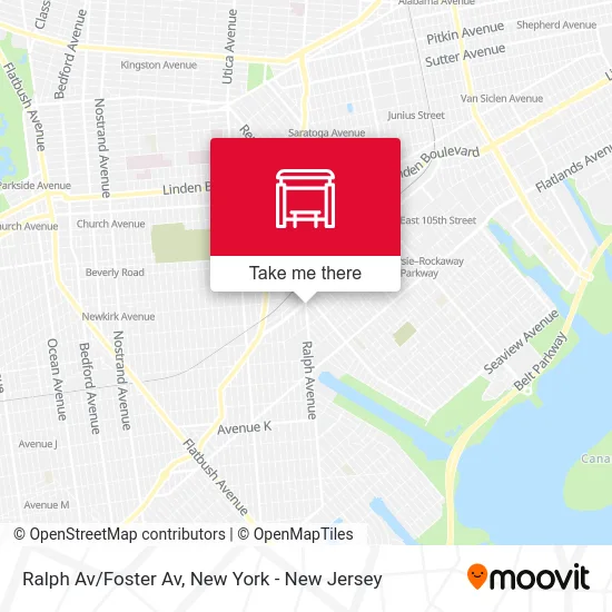 Ralph Av/Foster Av map