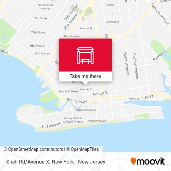 Shell Rd/Avenue X map