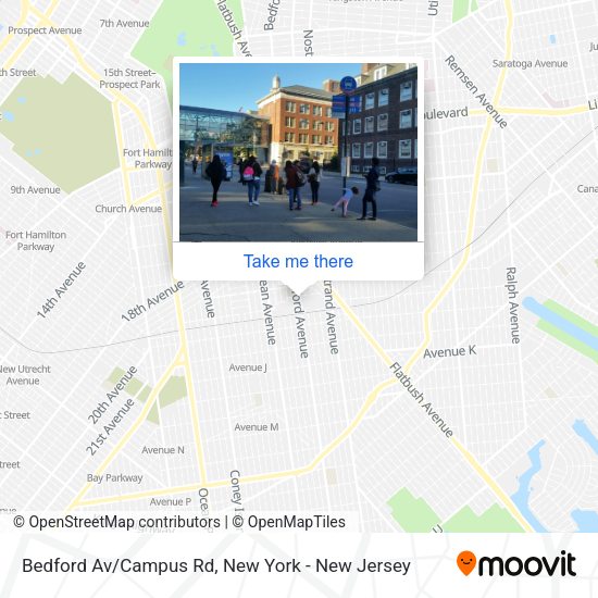 Mapa de Bedford Av/Campus Rd