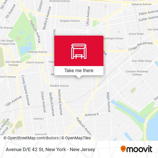 Mapa de Avenue D/E 42 St