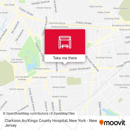 Clarkson Av / Kings County Hospital map