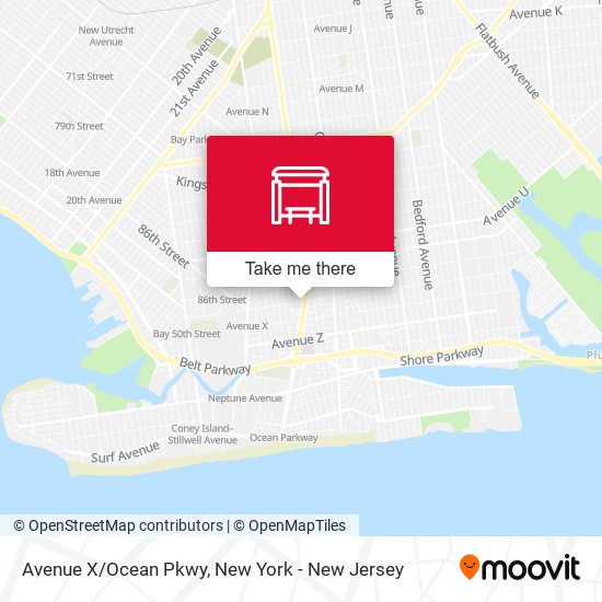 Mapa de Avenue X/Ocean Pkwy