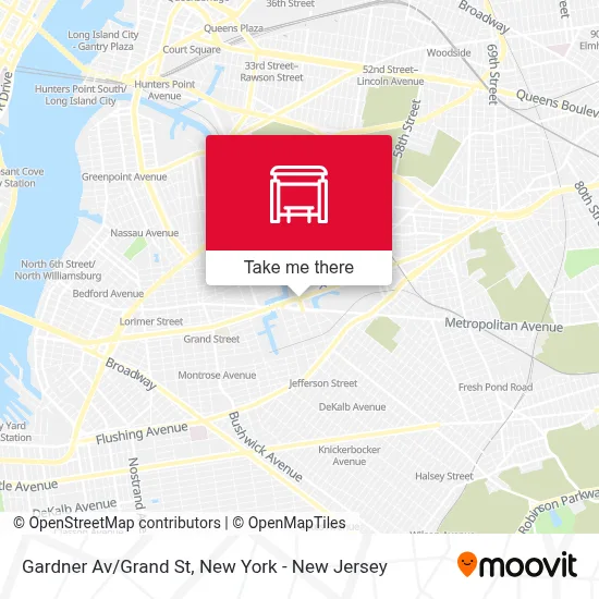 Gardner Av/Grand St map