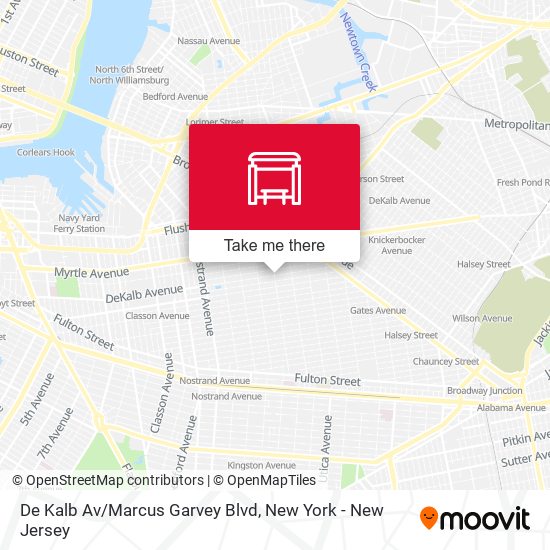 Mapa de De Kalb Av/Marcus Garvey Blvd