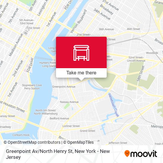 Mapa de Greenpoint Av/North Henry St