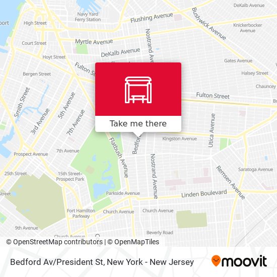 Mapa de Bedford Av/President St