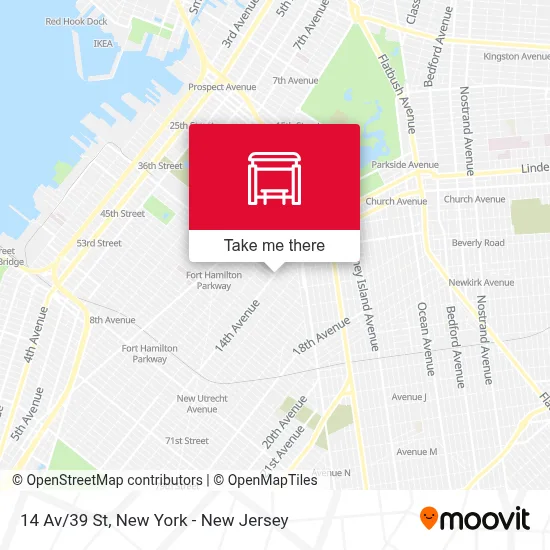 14 Av/39 St map