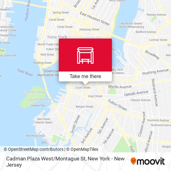 Cadman Plaza West/Montague St map