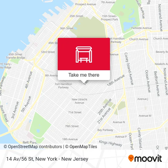 14 Av/56 St map